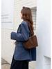 2025 Autumn/Winter Women's Genuine Leather Suede Tote - Large Capacity Bucket Bag