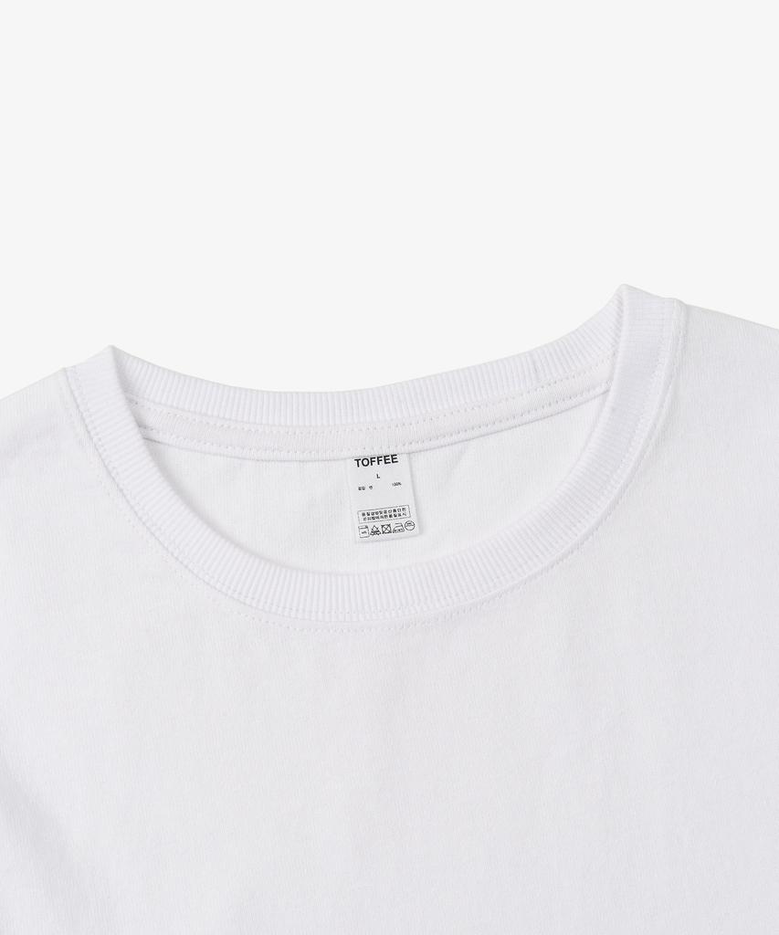 TOFFEE Basic Long Sleeve T-Shirt (White)