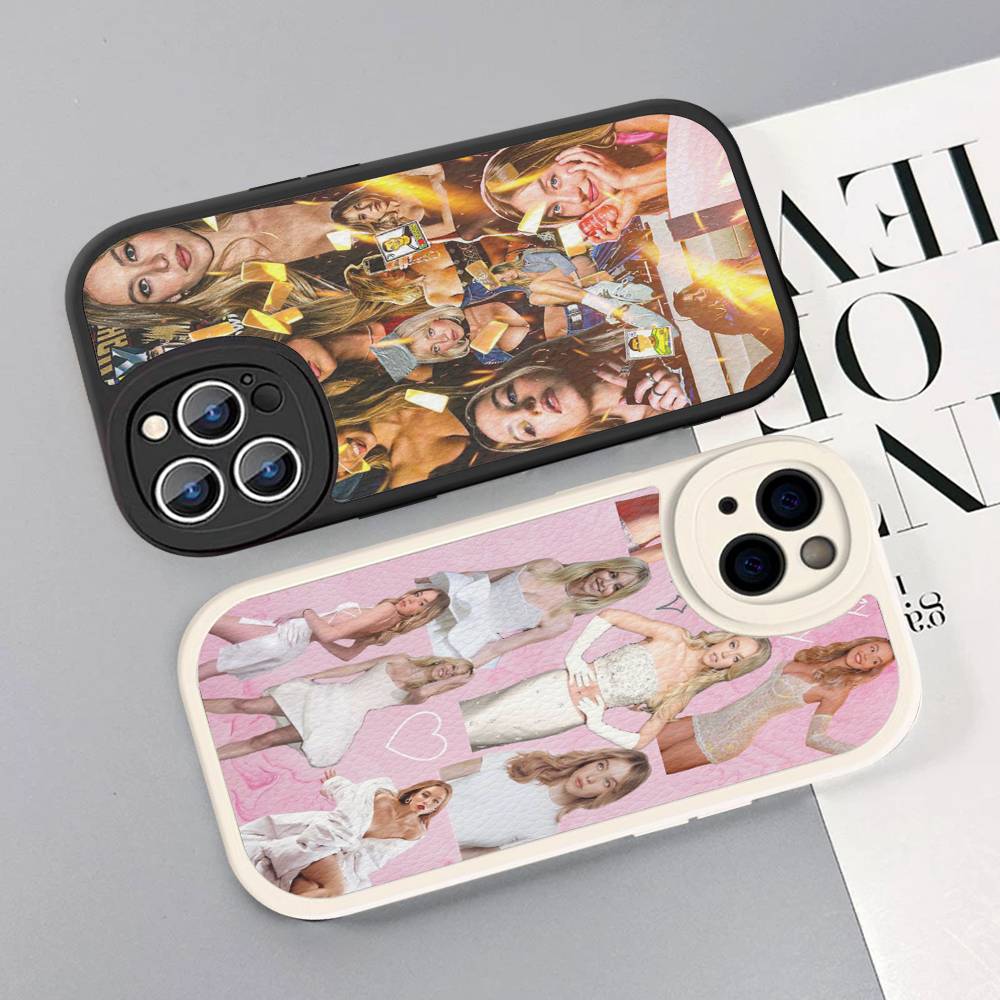 Sängerin Sydney S-Sweeney Leder Handyhülle Für Iphone 16 15 14 Plus 13 12 11 Pro Max Hülle