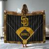 San Diego Padres Print Flannel Blanket High Quality Warm Comfortable Cover for All Seasons Perfect for Gifts Home Decor
