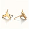 Silver Plated Hummingbird Stud Earrings, Minimalist Tiny Bird Studs, Dainty Animal Jewelry for Women