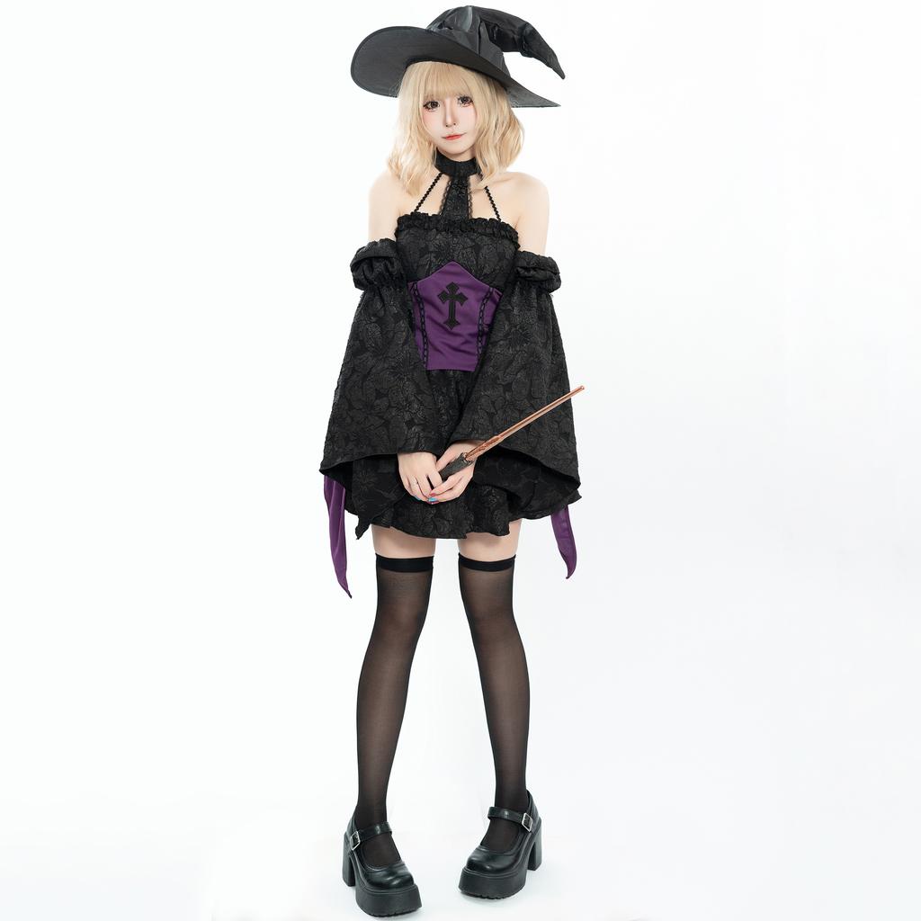 Cosplay Halloween Costume Magic Witch COSPLAY Punk Witch Hat Sexy Party Dress