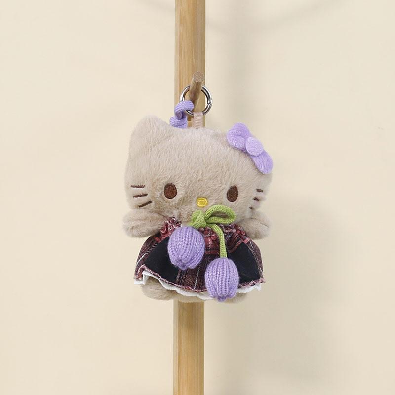 Cat Plush Keychain With Soft Pp Cotton Filling For Bag Decor And Gift