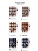 Women's 100% Wool Plaid Scarf - Korean Style, Autumn/Winter 2025, Long Tassel Shawl, Cold-Proof and Warm