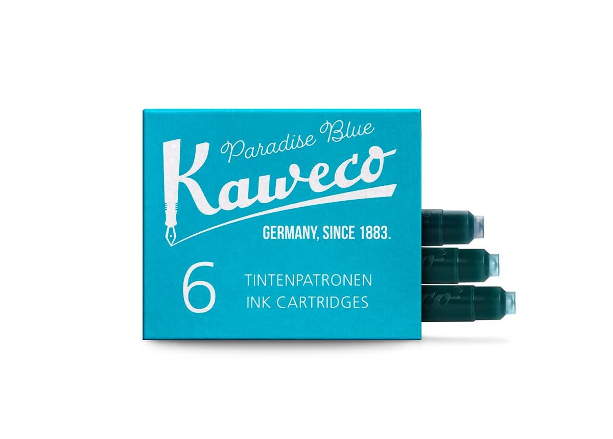 Kaweco Paradise Blue Cartridge Ink Genuine Imported Product (INK-LBL), 6-pack,