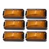 6 Stück 6-LED Bernstein Seitenmarkierungsleuchte Begrenzungsleuchte 10V-30V für Auto SUV Van LKW Wohnmobil Bus Boot Anhänger LKW