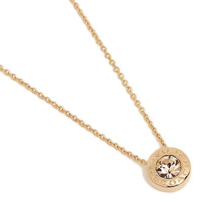 Outlet Necklace Accessory Open Circle Stone Pendant 54514 Rose Gold Women's (2) [Item]