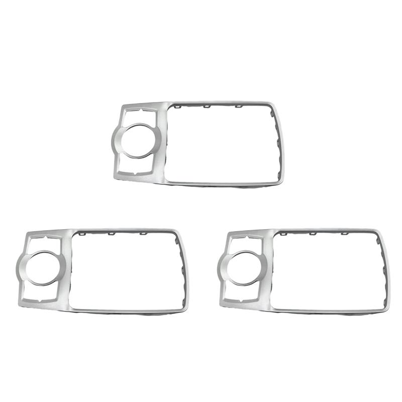 

3X 4L0864260A Console Gear Shift Chrome Frame Trim Cover For Q72007-2015 Front Multimedia Bezel Panel 4L0 864 260 срібний