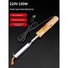 Professional Grade Electric Soldering Iron Set with Wooden Handle for Household and Electronic Repairs