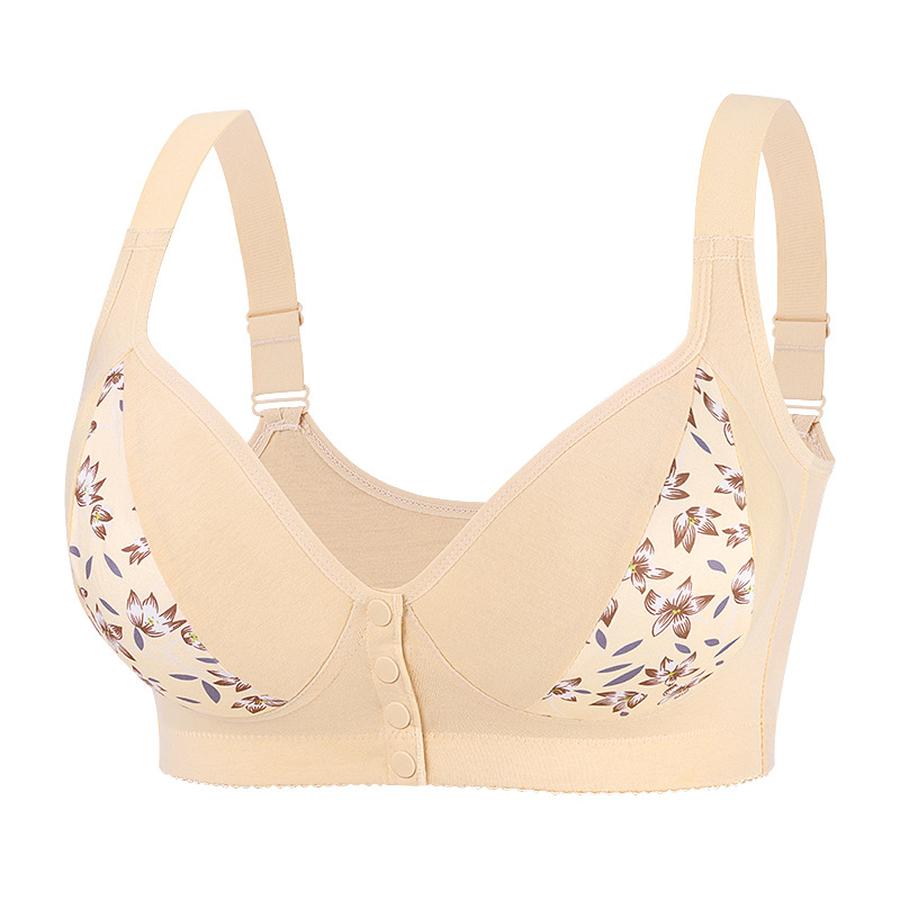 A-G Cup 36-52 Extra Large Size Bra - Seamless Design with Printed Closure