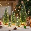 2025 Mini Christmas Tree Decoration Ornament Home Desktop Lights String Glowing Christmas Tree Xmas Holiday New Year Craft Decor