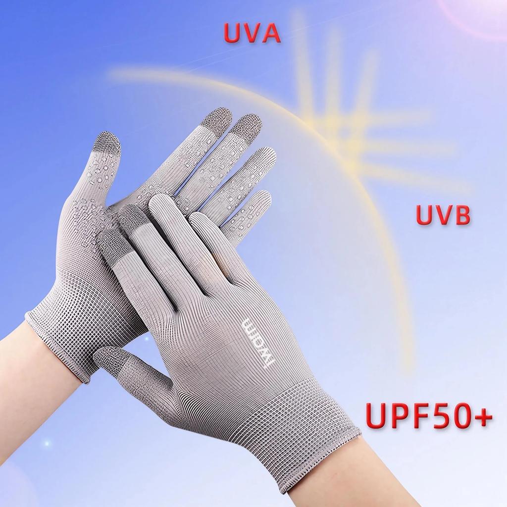 Breathable UV Protection Non Slip Touch Screen Cycling Gloves for Men Women Wear Resistant Summer Sports Gear