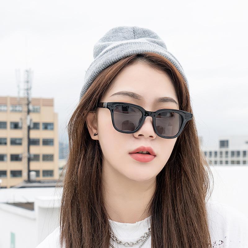 Sunglasses Men'S And Women'S Trendy Retro Color Transparent Glasses Square Frame Sunglasses Jelly Sunglasses