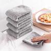 Bamboo Charcoal Thickened Non-Carbon Fiber Dishcloth: Oil & Water-Absorbent, Ideal for Kitchen Cleaning and Scouring.