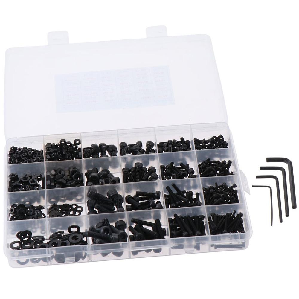 

1060PCS Carbon Steel Machine Screws M2 M3 M4 M5 Nuts and Bolts Kit Amateurs