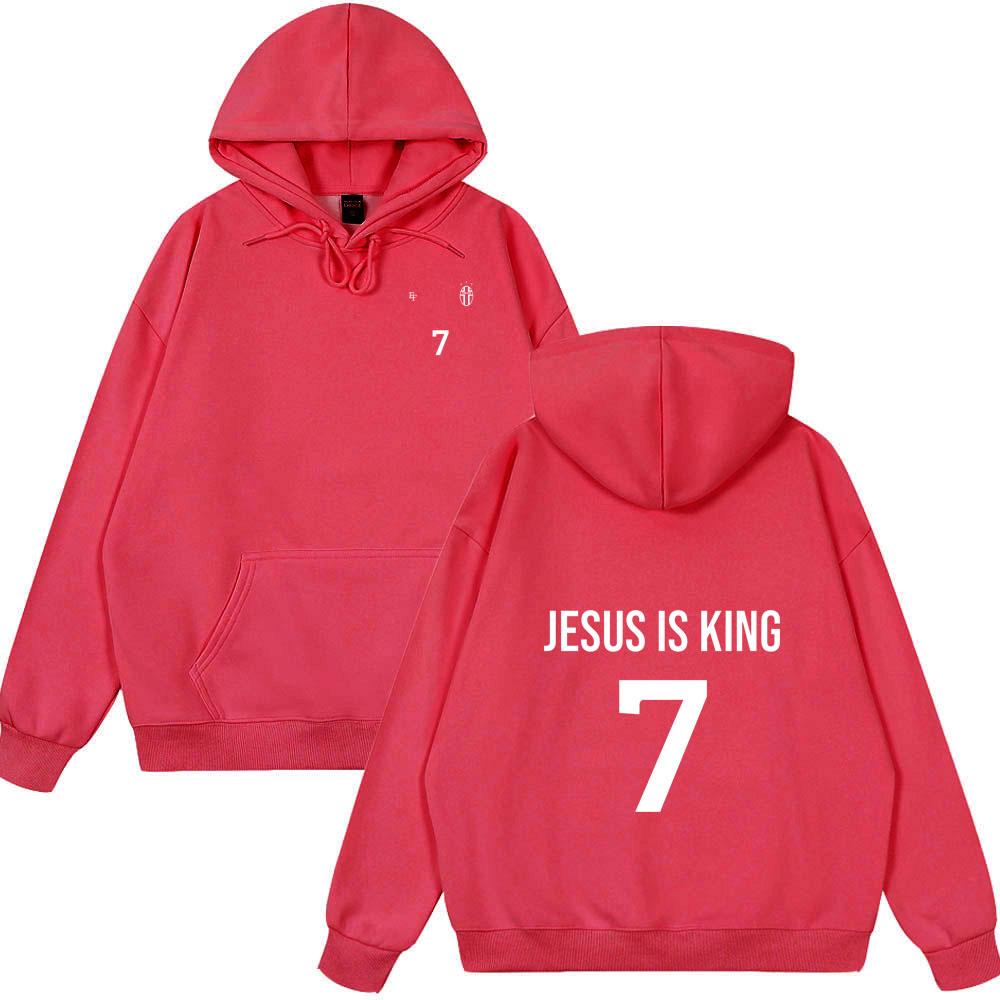 Jesus Is King 7 Christian Bible Verse Hoodies Men Women Clothing Fashion Harajuku Sweatshirts Fleece Casual Long Sleeve Clothes