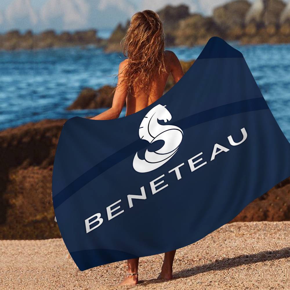 B-BENETEAU Logo Beach Towel Colorful Bath Towels For Girl Microfiber Quick Dry Custom Sand Free Beach Yoga Spa Gym Pool