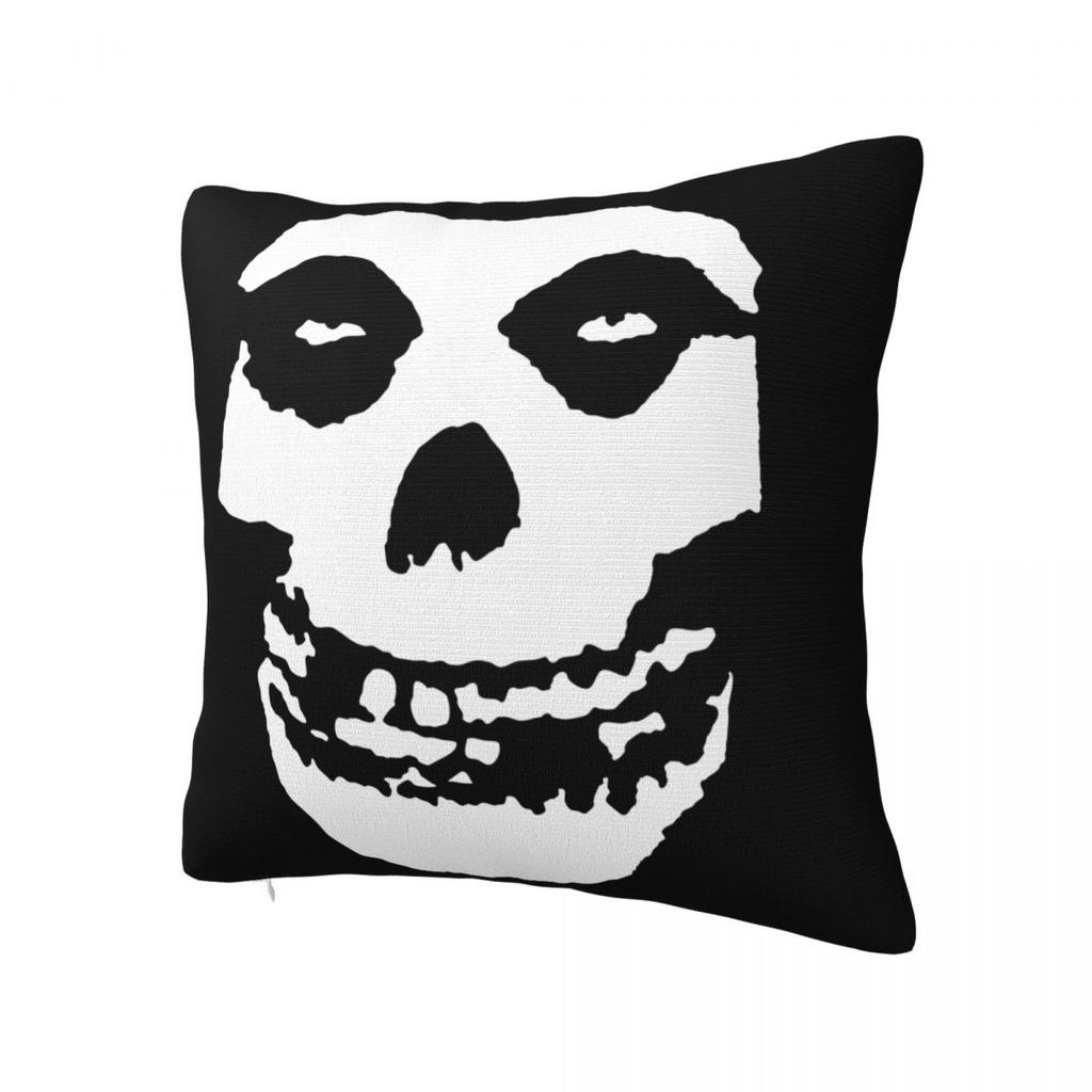Skull Misfits Kissenbezug Weicher Polyester Kissenbezug Geschenk Wurfkissenbezug Sitz Reißverschluss 45*45cm