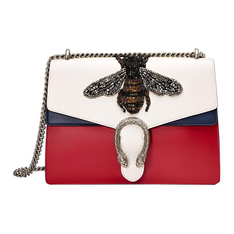 

Gucci Dionysus Replica Tiger Head Buckle Bee Embroidery Color Block Chain Leather Shoulder Bag Medium Women shoulder bag 403348-DUXZR-9185 Basic Set (Bag+Dust Bag)
