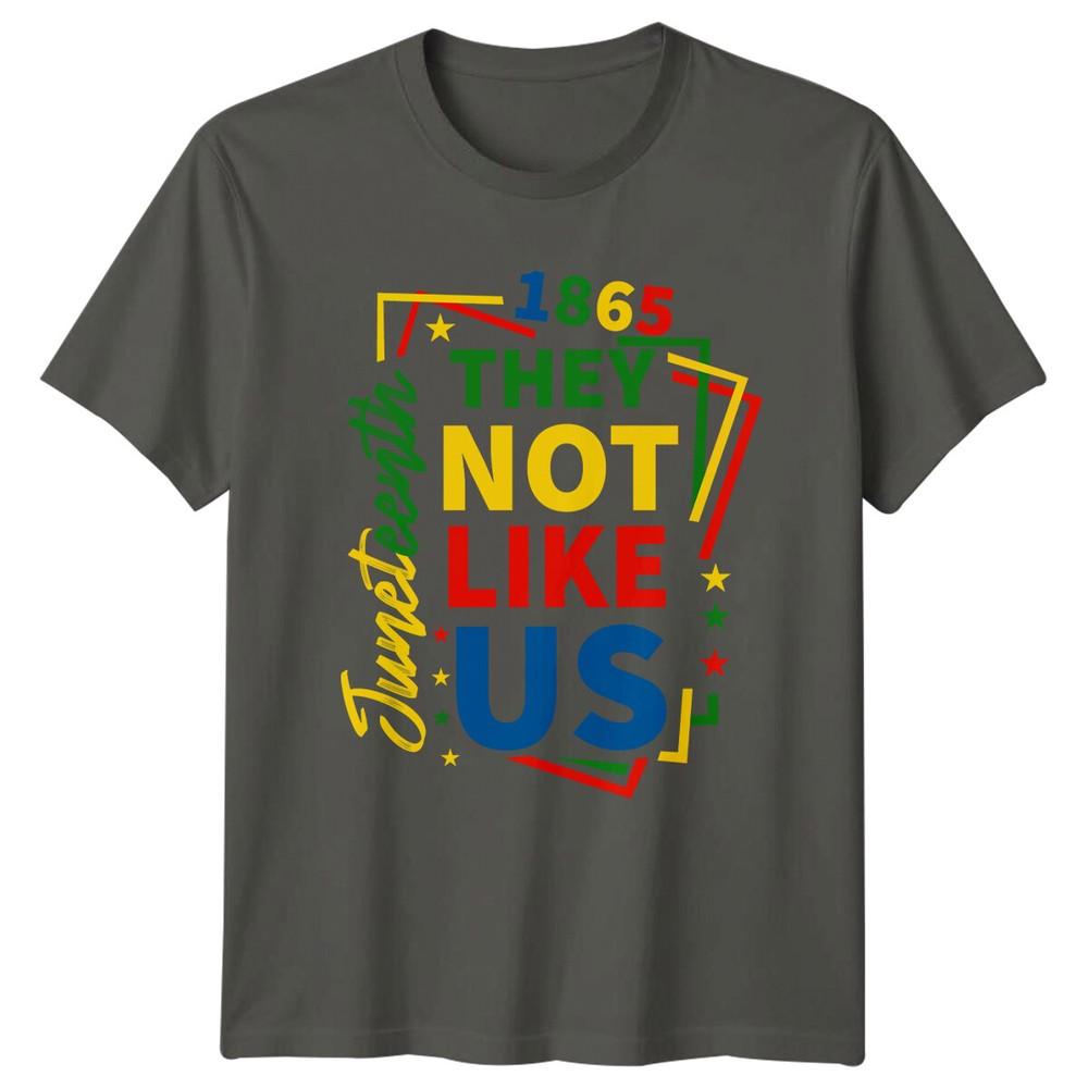 They Not Like Us Juneteenth 1865 Unisexs TShirt Unisexs Tee Graphic Unisex Top S