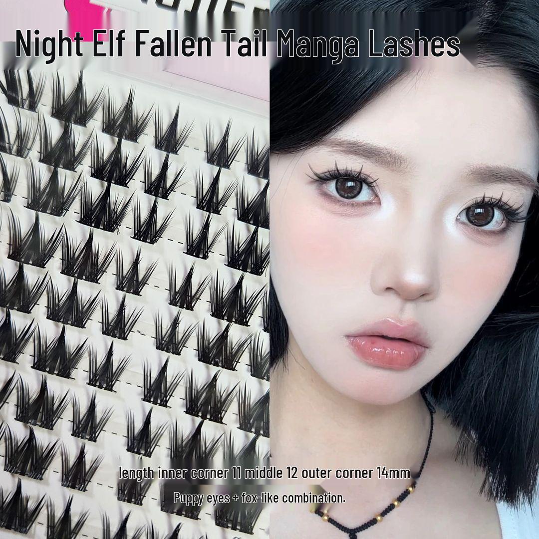 

Самоклеящиеся накладные ресницы для кошачьего косплея без клея - Плотный стиль для начинающих