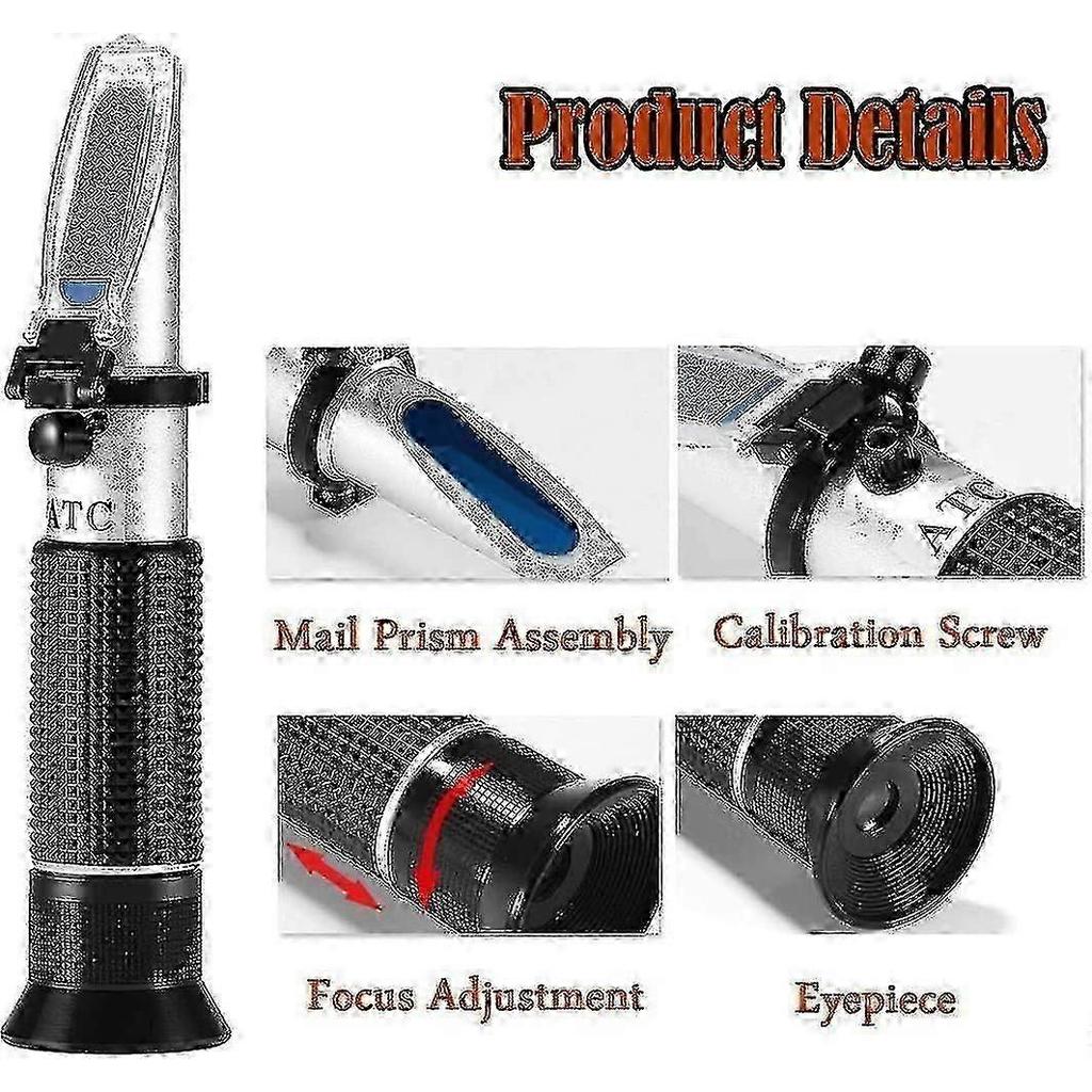 2025 Food Salinity Refractometer, Salt Analyzer Tester Salinometer For Measuring, Black, 1pcs