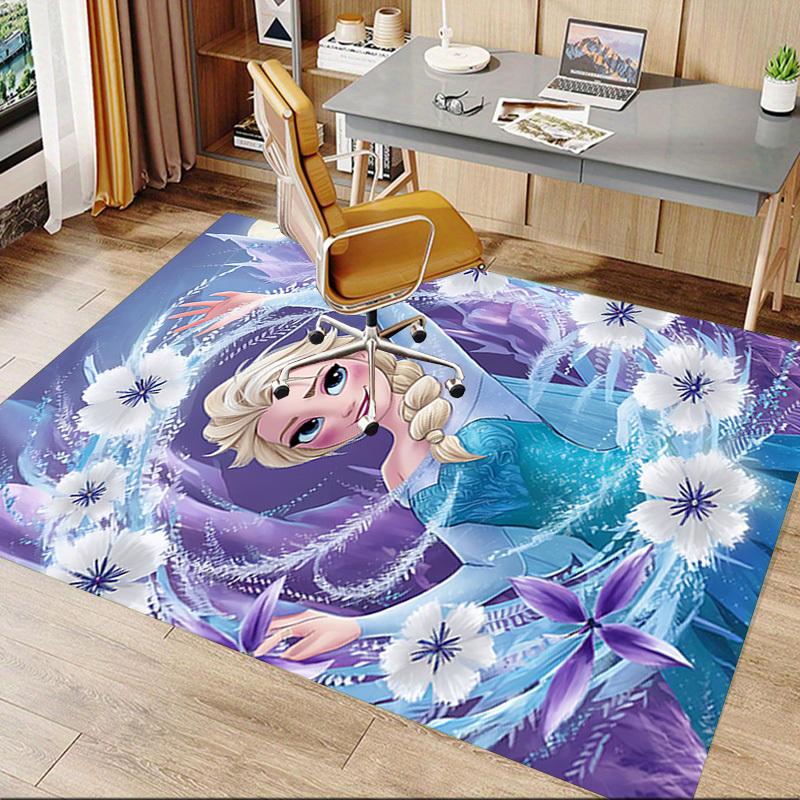 1PC Frozen Elsa Extra Large Non Slip Floor Carpet, Office, Family, Bedroom, Studio Large Area Rug Indoor Rugs