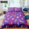 Robot Duvet Cover Set Kids Boys Watercolor Robot Bedding Set Modern Cartoon Super Robot Pattern King Size 2/3pcs Bedding Set