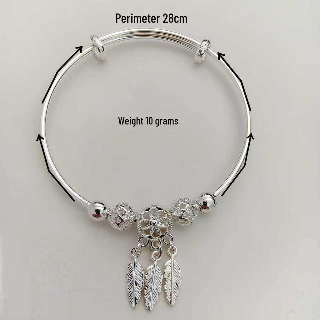 TikTok Trendy Dream Catcher Bangle: Fashionable Three Lifetimes Bracelet