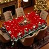 Christmas-Themed Tablecloth, Waterproof And Oil-Proof Leave-In, Santa Claus Reindeer Snow Print, Table Decoration