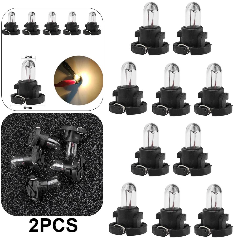 5/10 STÜCKE T3 T4 LED-Glühbirnen Auto Innenleuchten Auto Warnanzeige Lampe 12V Gelbes Warmes Licht Für Auto Instrumentenleuchten Zubehör
