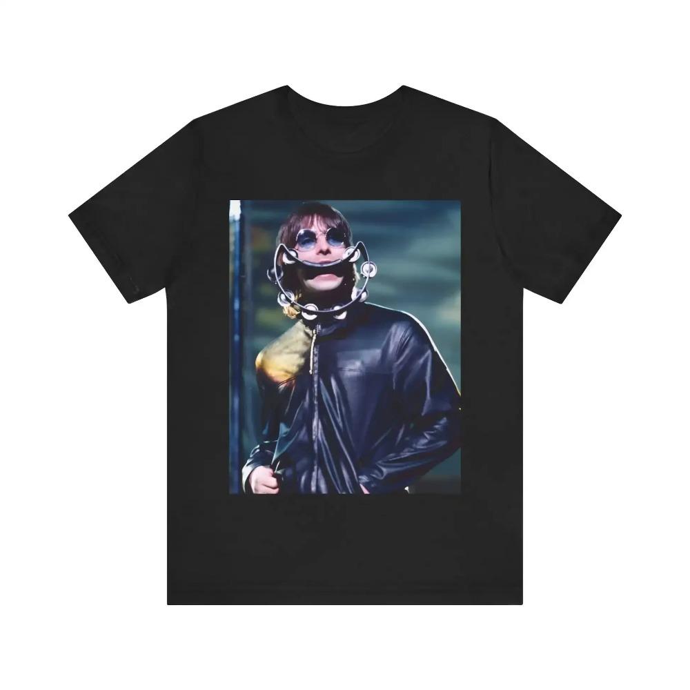 Summer Men's Oasis Band Character Print T-shirt, a Novel and Retro Short-sleeved Outfit, a Gift for Y2k Fans