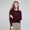 Women's Fashion Collared Long Sleeve Pullover Knit Top