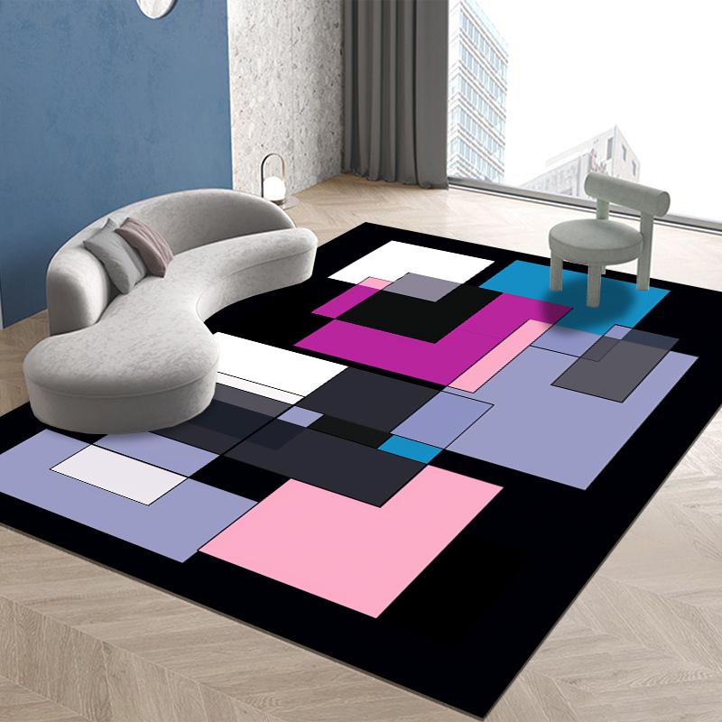 Moderne Teppiche für Wohnzimmer Geometrisches Dekor Mehrfarbiger Teppich Zuhause Sofa Bereichsteppiche Schlafzimmerdekoration Weiche Matte