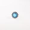 Swiss Blue Topaz Gemstone 925 Sterling Silver Jewelry Handcrafted Ring For Women RR-7-8