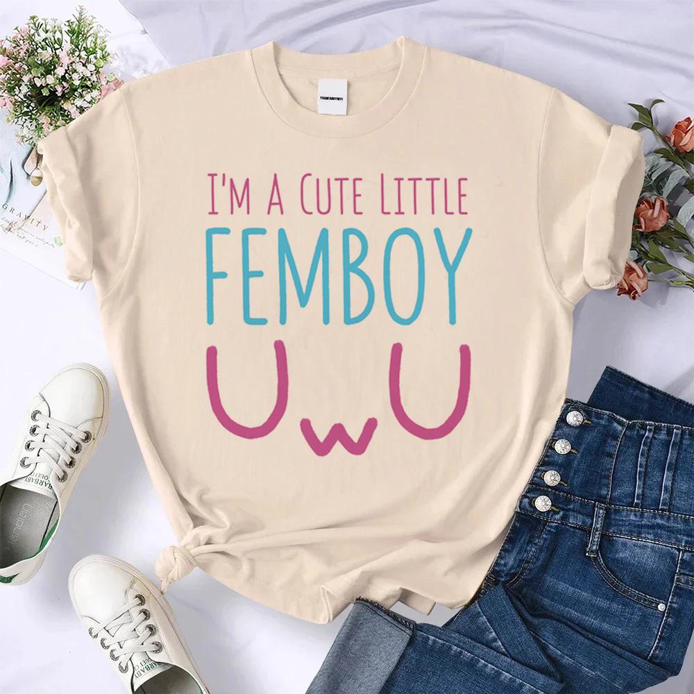 Femboy shirt Women Psychedelic Breathable Retro Grunge Pastel Women top tees Y2k Pop Culture Retro Punk Colorful aesthetic