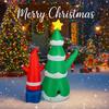 5.91FT Yard Party Decoration Inflatable Tree Gnome Elf Toy LED Light Xmas Supplies Home Decor Ornaments Christmas Holiday Gift