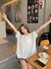 Women's Trendy White Puff Sleeve Lace Collar Casual Summer Top