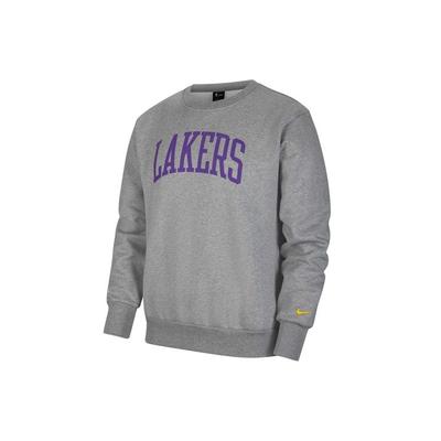 Tricou de molton Courtside Heritage - Los Angeles Lakers Bărbați Tricou Gri-cărbune CW4621-091