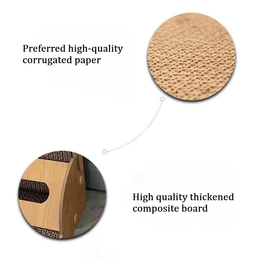 Cat Scratch Board 3-in-1 Large Kitty Toys Wear-resisting Corrugated Paper Cats Paw Board No Chips Falling Off Pet Accessories