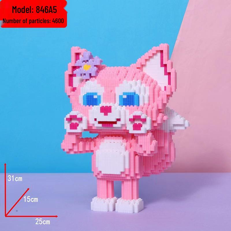 Girls' Compatible Lego: Violent Bear Building Block Series - Educational Micro-Block Interlocking Toys & Gifts