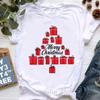 Leopard Merry Christmas Tree Graphic Print Tshirt Unisex Clothing Harajuku Shirt Peace Love Beersanta Claus T Shirt Femme