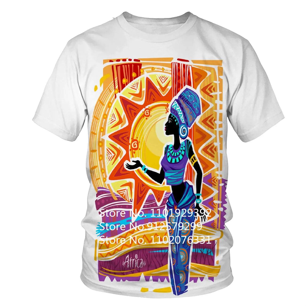 

Хип-хоп Африканская мужская футболка Повседневная футболка с круглым вырезом и коротким рукавом Harajuku Футболка в стиле ретро с 3D принтом 5XL синий