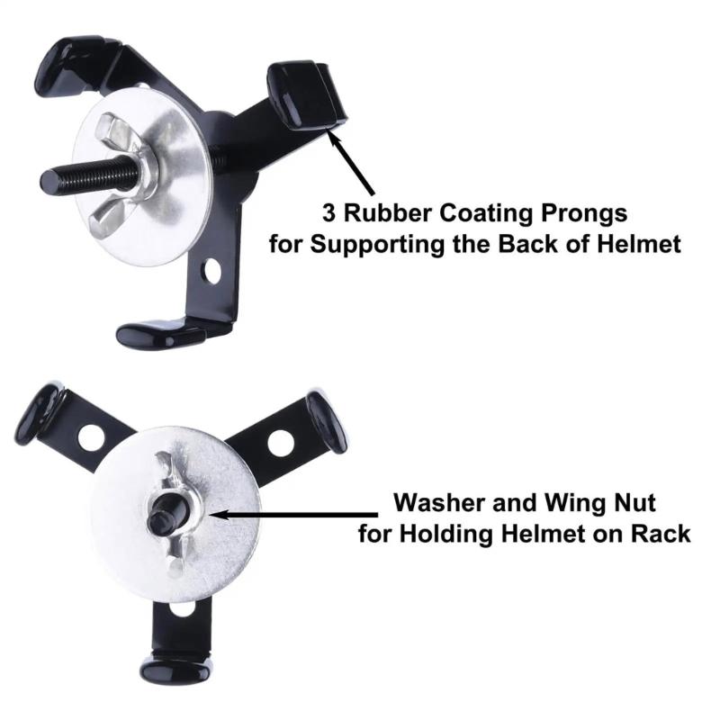 Rustproof Metal Materials Three Screw Installation Football Helmet Wall Hanger Modern Football Helmet Display Mount