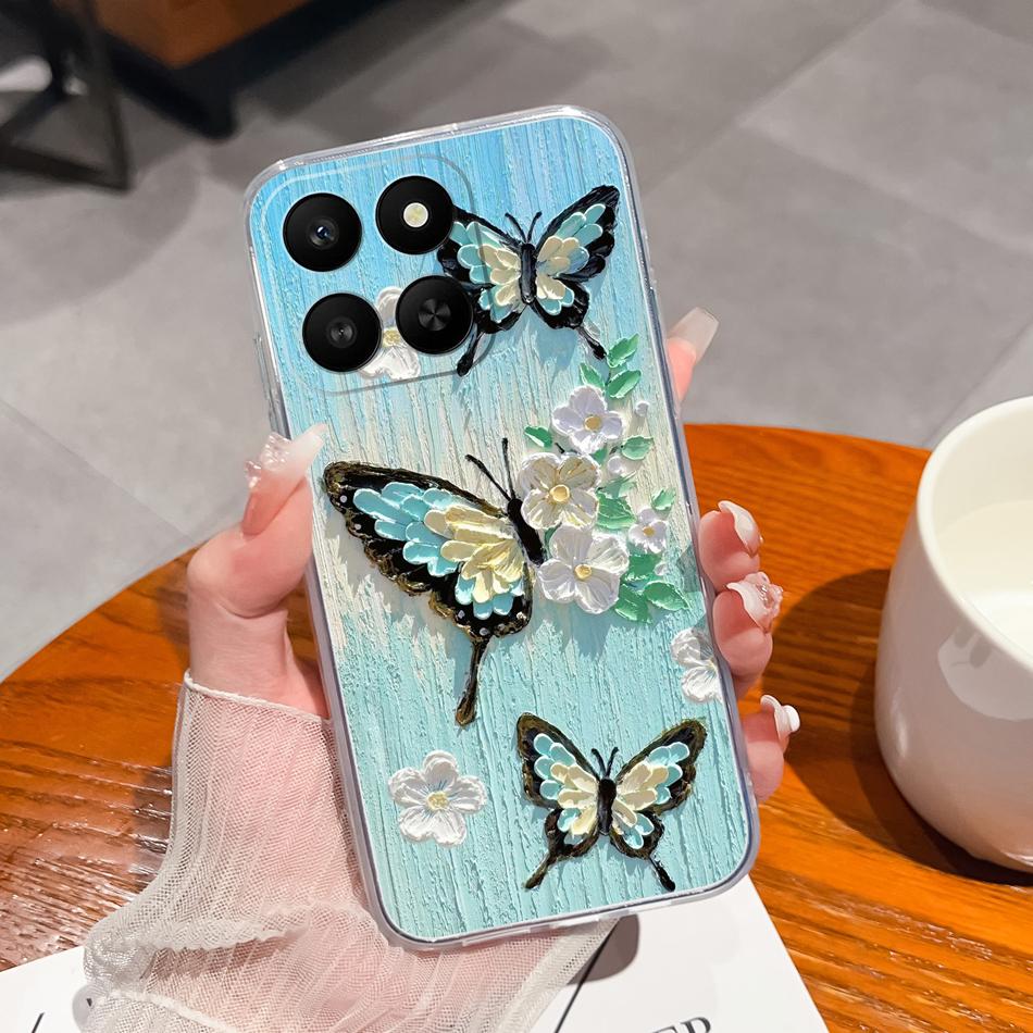For Honor 400 Smart Phone Case Leisure Style Patterns Soft Silicone TPU Transparent Lightweight Cover For Honor400 Smart Bumper