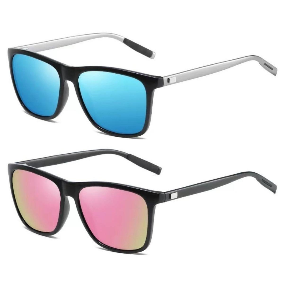 

2 шт. Спортивные поляризационные солнцезащитные очки Мужские Женские Защита от УФ-лучей Ночное видение Очки для вождения Квадратные UV400 Защитные очки