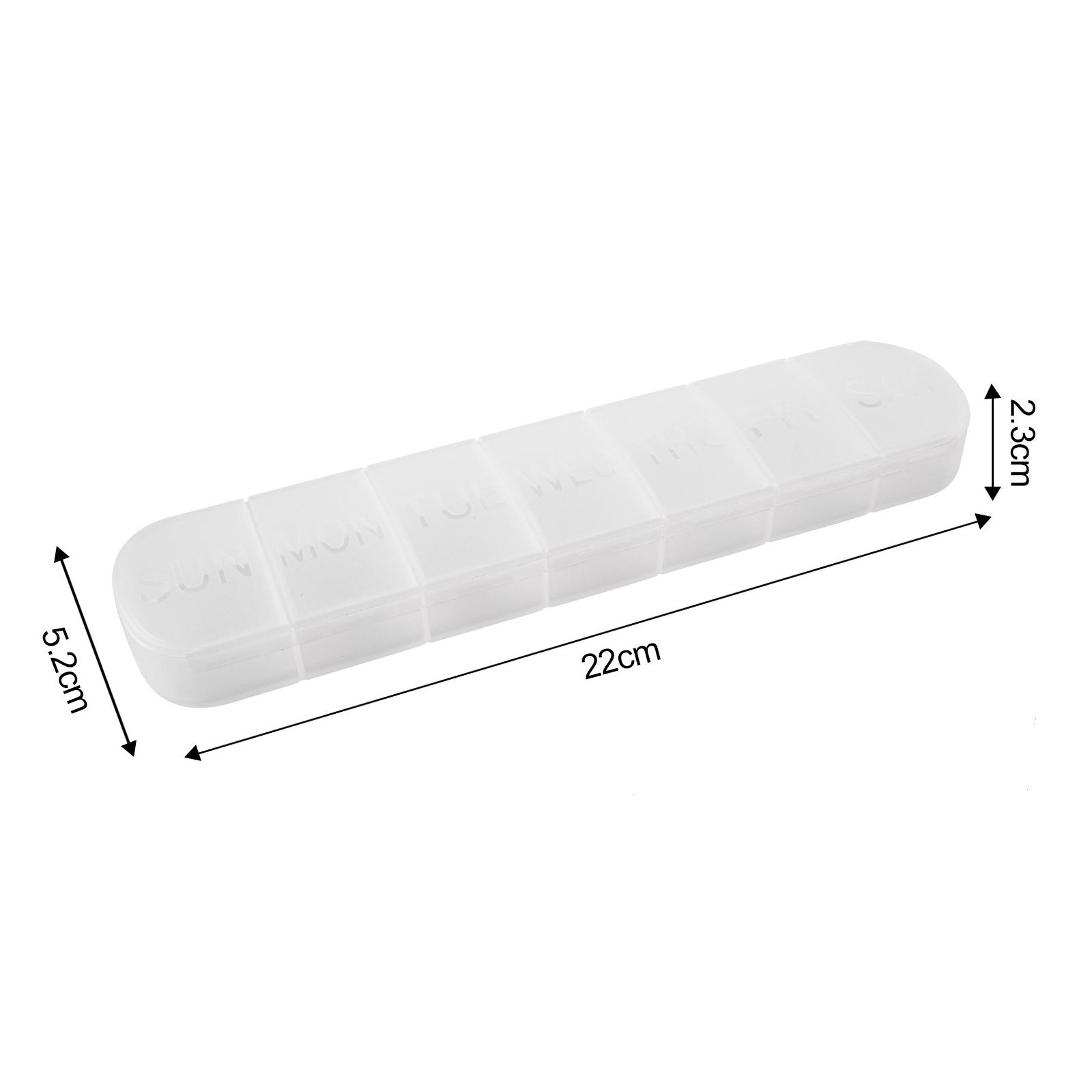 

7-дневная еженедельная таблетка-органайзер для таблеток с влагонепроницаемым корпусом и большими пластиковыми отделениями