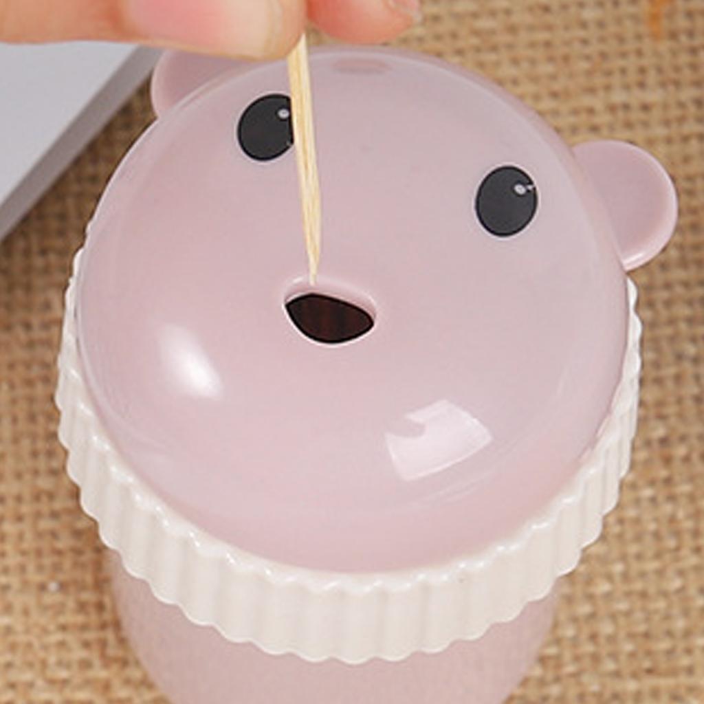 Toothpick Holder Portable Plastic Toothpick Container Cute Multifunctional Toothpick Dispenser for Living Room Hotel Restaurant