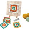 Precise Shape Wooden Blocking Board Square with Pins Knitting Tool Durable Holed Blocking Mat Crochet Craft