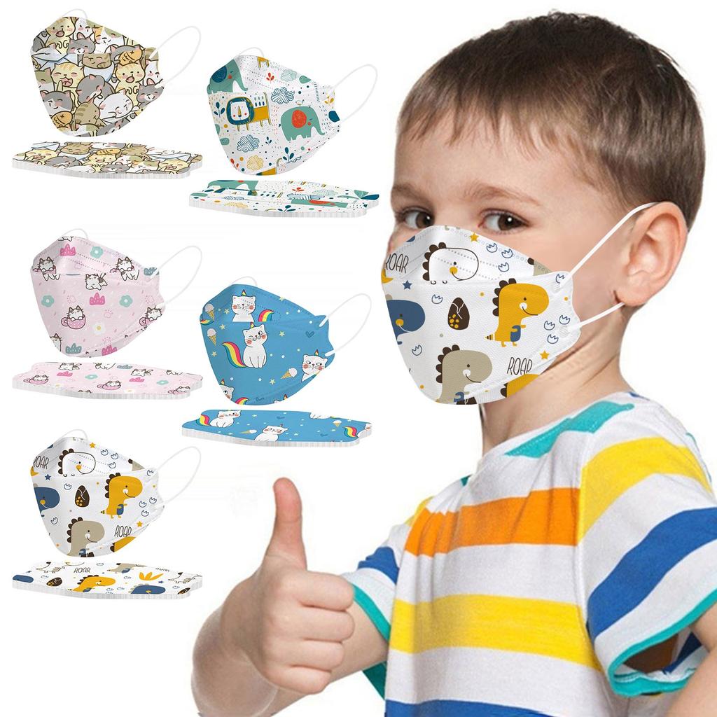 Buy 50PCS Kids Children's Disposable Face Mask Cute Funny Print 3D
